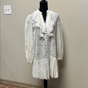 Zimmermann White Lace Mini Dress